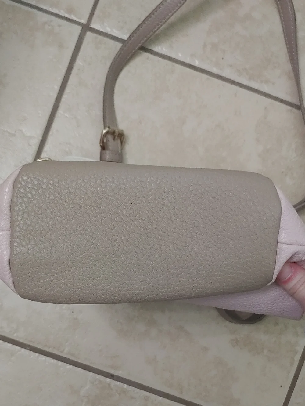 Anne Klein Crossbody Pastel Pink and White Travel Purse